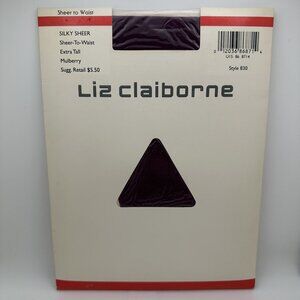 Liz Claiborne Silky Sheer Sheer-To-Waist Hosiery Extra Tall Mulberry Style 830